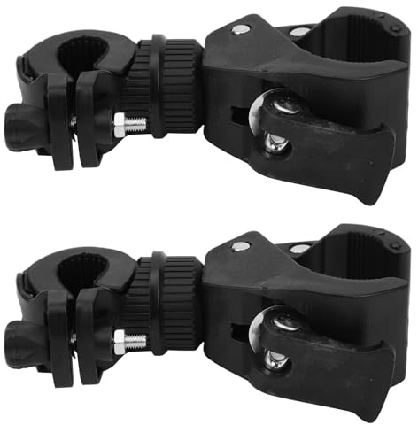 Dpofirs 2 Stück Fahrrad-Taschenlampenhalterung, um 360 ° Drehbare Fahrrad-Taschenlampenhalterung, Einstellbarer Abnehmbarer Taschenlampenhalter für Taschenlampen, Lautsprecher 13 Mm-35 Mm