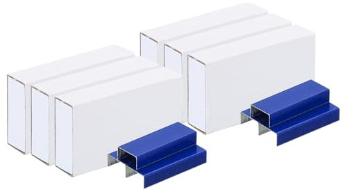 PATIKIL Heftklammern für Büroklammern, 6er Pack (1000 Stück pro Packung) #10 Mini 3/16 Zoll Länge Heftklammern, blockierfrei für Bürobedarf zu Hause, blau
