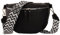 MIRROSI® Bauchtasche Damen, Veganleder 26x18x9cm, Umhängetasche, Brusttasche, Crossbody bag, Kunstleder leder, verstellbare Schulterriemen Bohemian Style (Schwarz)