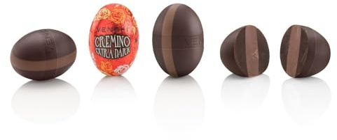 Venchi - Huevos de Chocolate Cremino Extra Dark, 1 kg - Idea de Regalo - Sin Gluten