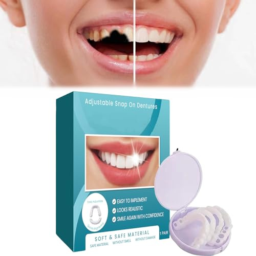 Verstellbare Snap-On-Prothesen, Künstliche Zähne, Verstellbare Veneers-Prothesen Für Männer Und Frauen, Schützen Sie Ihre Zähne Und Gewinnen Sie Ein Selbstbewusstes Lächeln Zurück (1 Stk)