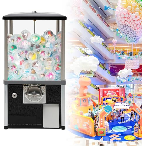 ZIXIAOS Máquina Expendedora De Dulces Máquina Expendedora Dispensador Comercial De Chicles Máquina Expendedora Estable para Fiestas De Cumpleaños para Niñas En Varias Ocasiones,Black