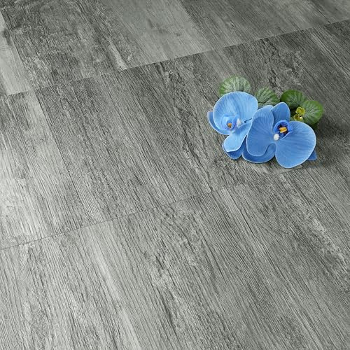 FunStick Suelo Vinilo Autoadhesivo Cocina Suelo Vinilo Efecto Madera Gris Suelos Vinilico para Baño Salón Impermeable Losetas Autoadhesivas Suelos Cocina 30x30CM 5 Baldosas Adhesivas Efecto Madera