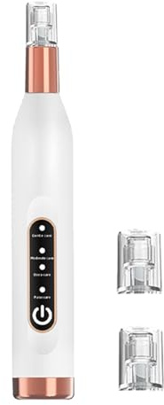 Dispositivo de microneedling – Pluma inalámbrica, pluma eléctrica inalámbrica para la piel | Herramienta avanzada de punción cutánea con 4 ajustes ajustables, 3 cartuchos de repuesto
