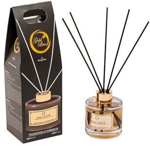 Ekuival |Profumatore d'Ambiente, Diffusore con Bastoncini, Fragranze Ispirate ai Grandi Profumi 120ml (Mon Café)
