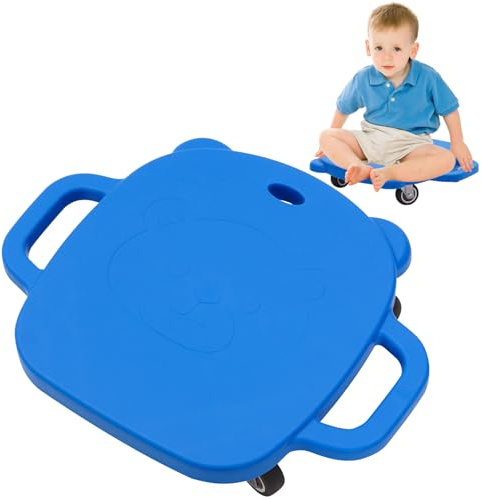 Tavola per scooter di Equilibrio, Manici Ruote Universali +3 Anni Interno Esterno Allenamento Sensoriale Autismo Promuove Abilità Motorie (Rosso) (Blu)