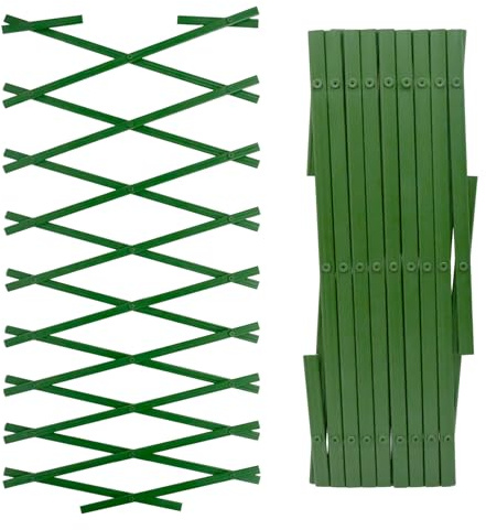 Treillis de jardin, clôture extensible pour plantes grimpantes, support de clôture en PVC, 180 cm de long
