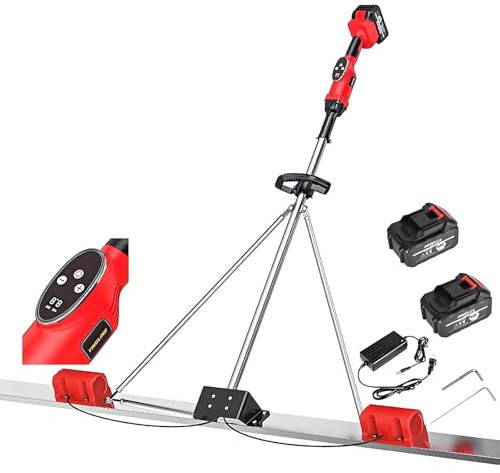 LYNNEYING Vibreur À Béton À Batterie Amélioré, Règle Électrique 48 V Avec Grande Capacité Et Longue Durée De 25 000 Mah. Batterie, 3000-6000 Tr/Min Pour La Finition Du Ciment, Légère(1Battery,1.8m)