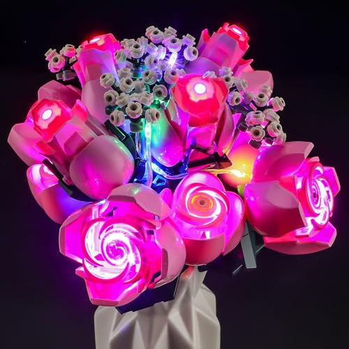 BRIKSMAX Éclairage LED pour Lego The Botanical Collection 10374 - Bouquet de roses - Compatible avec les blocs de construction - Sans kit Lego - Lumière décorative de qualité supérieure