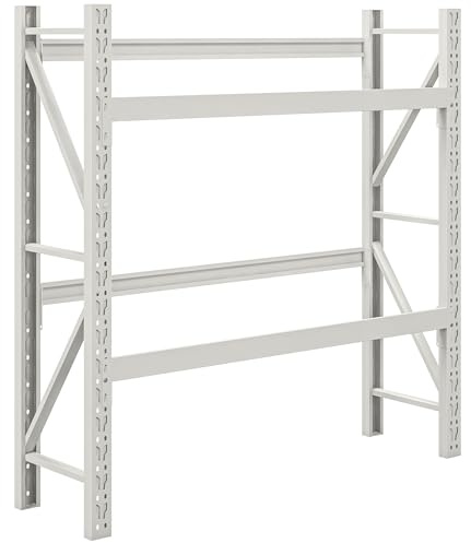 VSOGA Scaffale per casse di bevande, autoportante, altezza regolabile in acciaio, 110 x 30 x 110 cm, cucina/dispensa