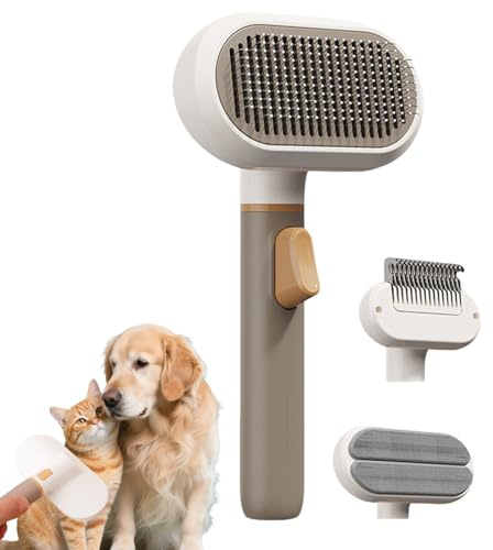 HunicandIU Cepillo Para Mascotas,Accesorios De Aseo Quita Pelo Para Mascotas,Peine Para Gatos Y Cepillo Para Subpelo De Perros | para Limpieza Masaje Baño Pelo Corto Largo