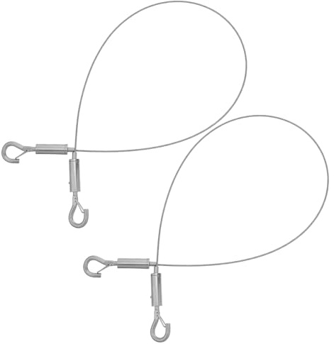 DECOMELODY 2 Pezzi Ganci Appendiquadri in Acciaio Inossidabile con Filo Regolabile e Cavo Resistente per Soffitti Griglia Supporto Sicuro per Poster Foto e Decorazioni Interni