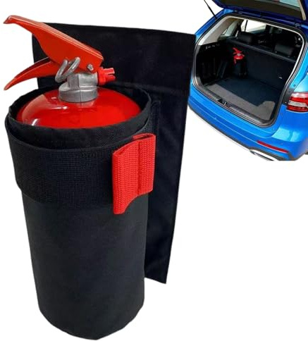 Soporte para extintor de incendios para camiones y furgonetas – Bolsa de tela Oxford con cierre de , dispositivo de montaje para extintor de incendios | para maletero interior de vehículos de