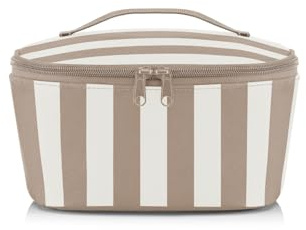 reisenthel coolerbag S Pocket summerstripes Coffee – Kühltasche mit Obermaterial aus recycelten PET-Flaschen – Ideal für das Mittagessen unterwegs