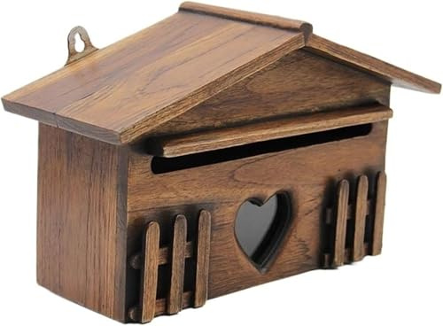 VUIKLCty Alta qualità Cassetta delle Lettere in Legno a Parete, Adatta for la Corrispondenza Domestica o Aziendale Domestico