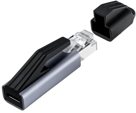 Mcbazel Adaptador USB-C a Ethernet RJ45 Gigabit 1000 Mbps, Convertidor de Red Portátil con RJ45 Macho a USB-C Hembra, Compatible con Thunderbolt 3/4/5, MacBook, iPad, Nintendo Switch, Steam Deck