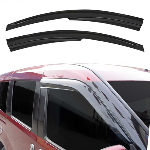 OMAC Windabweiser für Dacia Dokker Lodgy 2012-2022 Dunkel 2tlg | Regenabweiser, Schützt vor Regen und Spritzwasser, waschstraßenfest