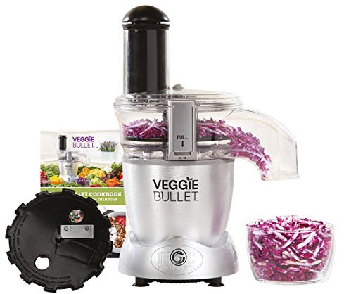 Nutribullet Veggie Bullet affettaverdure/Shredder e affettatrice elettrica, 500 W, argento