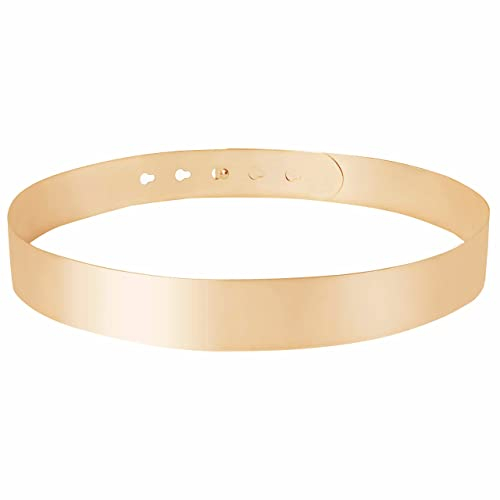 BABEYOND Damen Metall dekorativen Gürtel dünnen Gürtel elastischen Taille Strap für Kleider Sliver M