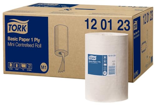 Tork Einmalhandtücher Mini Tork, Zellstoff, Natur, 21,5 cm x 120 m, 11 Rolle(n)