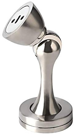 KOLAKO Magnetischer Türstopper, Wand- und Bodenmontierter Türstopper, Solider Metall-Magnetischer Türhalter, Starke Magnetische Türstopper für Zuhause und Büro 1er Pack Silber
