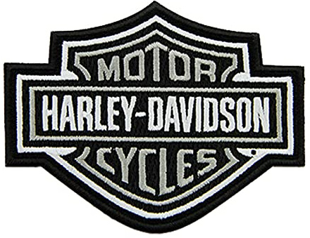 Harley-Davidson Aufnäher 4″ Bar & Shield B&W Patch