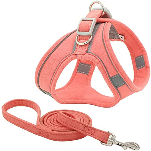 Hundegeschirr Leine Set Hundebrustgurt Weste Geschirr Mit Griff Verstellbares Reflektierendes Hundegeschirr für Kleine Hunde Mittelgroße Hunde Katze