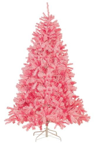 Künstlicher Weihnachtsbaum mit Ständer 210 cm rosa Farnham