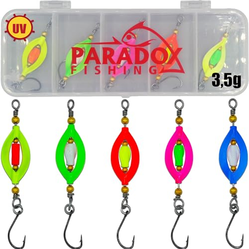 Paradox Fishing 5X Twister Spinner 3,5g -Forellenköder Set zum Forellen Angeln Forellenköder- Spoons Forelle