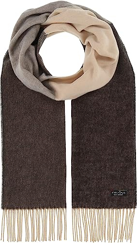 FRAAS Damen-Schal Blockkaro aus reinem Cashmink - 34 x 200 cm - Feiner als Cashmere - Perfekt für Herbst und Winter - Sustainability Edition - Made in Germany After Dark