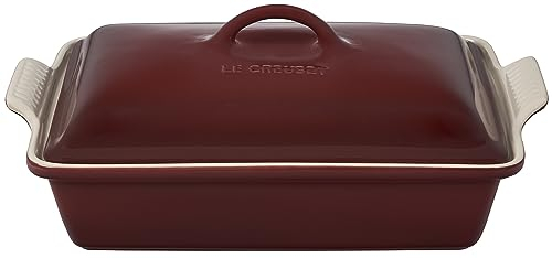 Le Creuset Cacerola rectangular cubierta de gres Heritage, 4 cuartos de galón, Rhone'