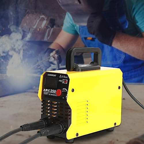CUSROS 220V MMA Welder, 250A ARC Welder, IGBT Inverter Welder, 30-250A Adjustable ARC Welder Machine with Digital Display LCD, Electrode Holder,Work Clamp, Input Power Adapter Cable