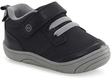 Stride Rite 360 Unisex Child Taye 2.0 First Walker Shoe, Black, 6 Infant