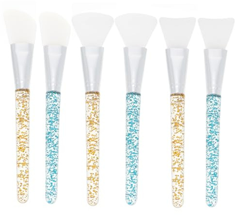 Silikon Maskenpinsel Applikator für Blau Gelb | Silikon, Tragbar und Leicht zu Reinigen, Gleichmäßige Anwendung, 6 Stück für Beauty Routine