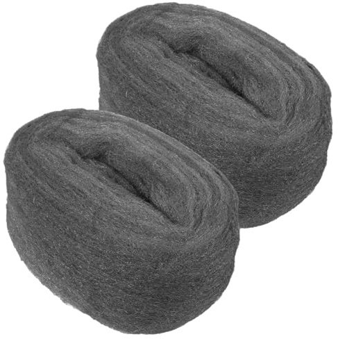 iplusmile 2piezas Lana De Acero para Madera Lana De Acero Reutilizable Malla De Alambre Gruesa para Pulir y Limpieza De Superficies Talleres y Talleres