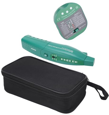 ZAWELIYO Testeur de Prise de Détecteur de Disjoncteur MS5902 avec Lampe de Poche, détecteur de fusible de disjoncteur Portables, Avertissement de Batterie Faible, pour la reconstruction du réseau