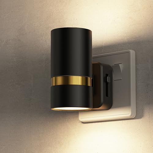 LOHAS-LED Night Light Plug in Wall, 1 Pack, Dimmable Nightlight, Dusk to Dawn Sensor, Brightness Adjustable 0-100LM, 3000K Warm White, Plug-in Modern Night Light for Hallway Bedroom Stair Bathroom