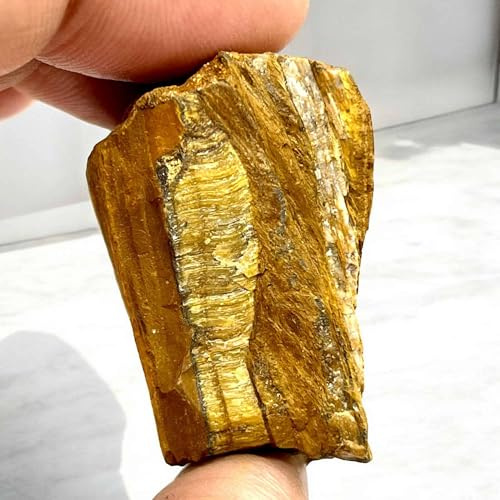 arana's - Piedra de bolsillo OJO DE TIGRE en bruto 3-5 cm - Llévala siempre contigo - Amuleto de la suerte - Piedras y cristales naturales curativos de sanacion (Ojo Tigre)