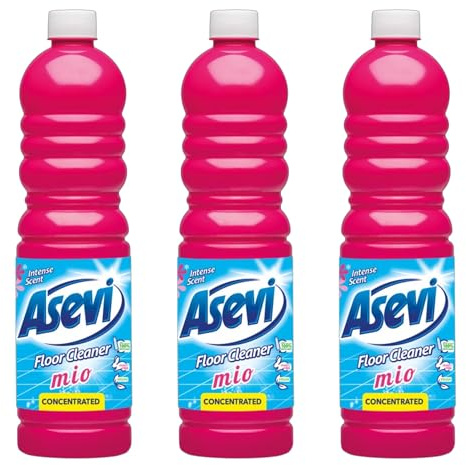 Asevi Floor Cleaner Mio, Concentrated, Intense Scent, 1L Bottles, Pack of 3