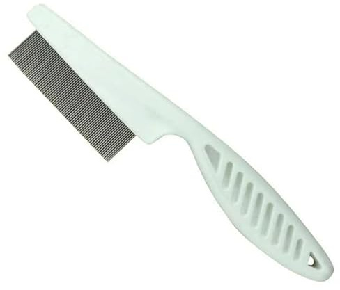 White Long Handle Metal Hair Nit Comb Remove Head Nits Nit Comb For Pets Kids And Adults Lice Treatments (14cm, 18cm)