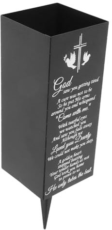 Toddmomy Friedhofsblumenvase Bodeneinsteckvase Grabblumenhalter Metall Erdspieß Vase Deko