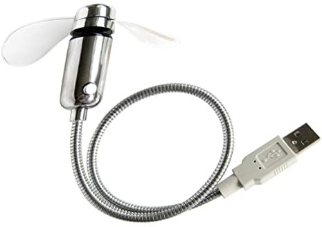 HOMSFOU 1pezzi Ventilatore Display in Alimentato Tramite Usb d Oca Per Laptop Orologio Lampeggiante in Due Colori