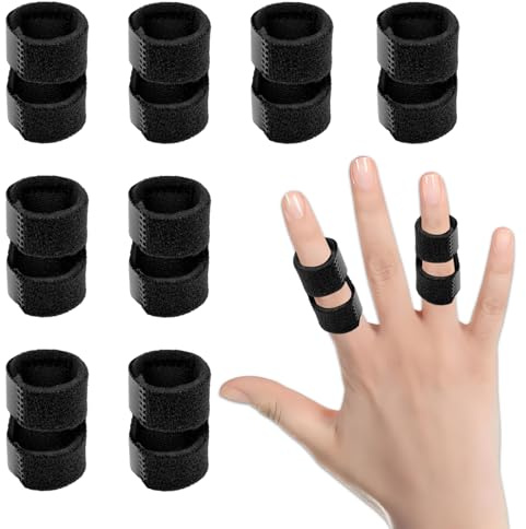 chuanhylis 8 Piezas Ferula Pulgar, Ajustable Férulas Dedo Gatillo Proporciona Sujeción Ferula Dedo para Recuperación Fracturas de Dedos Esguinces Hinchazones Lesiones Deportivas