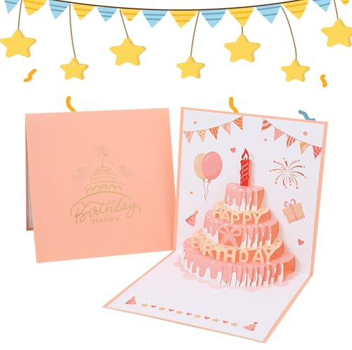 Sollee 3D Popup Geburtstagskarte | Pop-Up Alles Gute Zum Geburtstag Karte - Grußkarte für Kinder Schwester Tochter Männer en