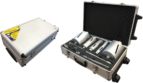 Diamond Core Drill Bit Set, 11 Pieces, 38-127 mm Sizes, Professional Laser Cut with Carry Case