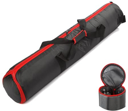 BOLLUMA Tripod Carrying Bag 104x20cm Case Foam Padded, Heavy Duty Nylon Water-Repellent Bag with Handles and 3 Compartments, for Light Stand, Mic Stand, Monopod, Telescope, Umbrella, Boom Arm