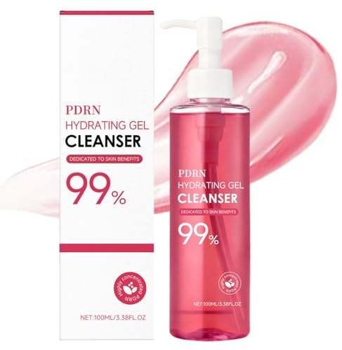 PDRN Jelly to Foam Cleanser, Gentle Foaming Facial Cleanser for All Skin Types, Low pH Gel Cleanser, Hydrating Face Wash, Oil Control & Pore Cleaning, Brightening, Korean Skincare