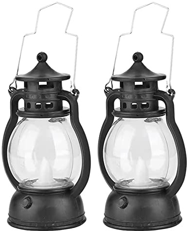 Fotogenlampa, 2 st antika elektriska stormlyktor handhållna orkanlyktor bordslampor for camping vandring uteplats