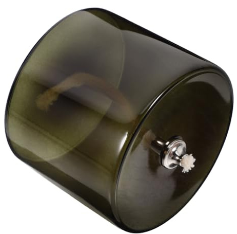 FUTUREORYY Glas Öllampe Mittelgroß Olivgrün mit Metall Docht Wiederbefüllbar Baumwollseil Vielseitige Nutzung als Petroleumlampe Dekorativ für Hochzeitstisch und Wohnzimmer