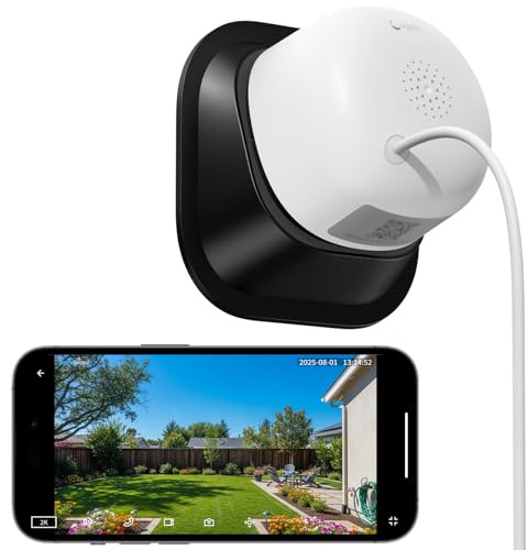 wansview 2K Window Security Camera - 2.4GHz & 5GHz WiFi Indoor Cameras for Home Security, Peel-and-Stick Installation, Human Detection, Night Vision, Anti-Glare, Anti-Reflection, 24/7 Recording, K1